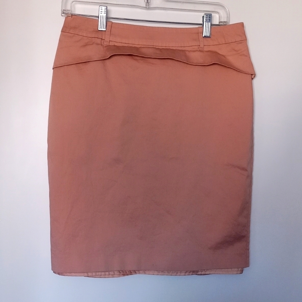 High waist Peach Color Pencil Skirt